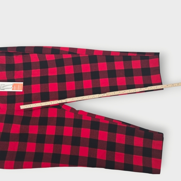 Old Navy Harper Cropped Pants Womens Size 18 Black Plaid Pockets 42x27 New - Picture 8 of 9